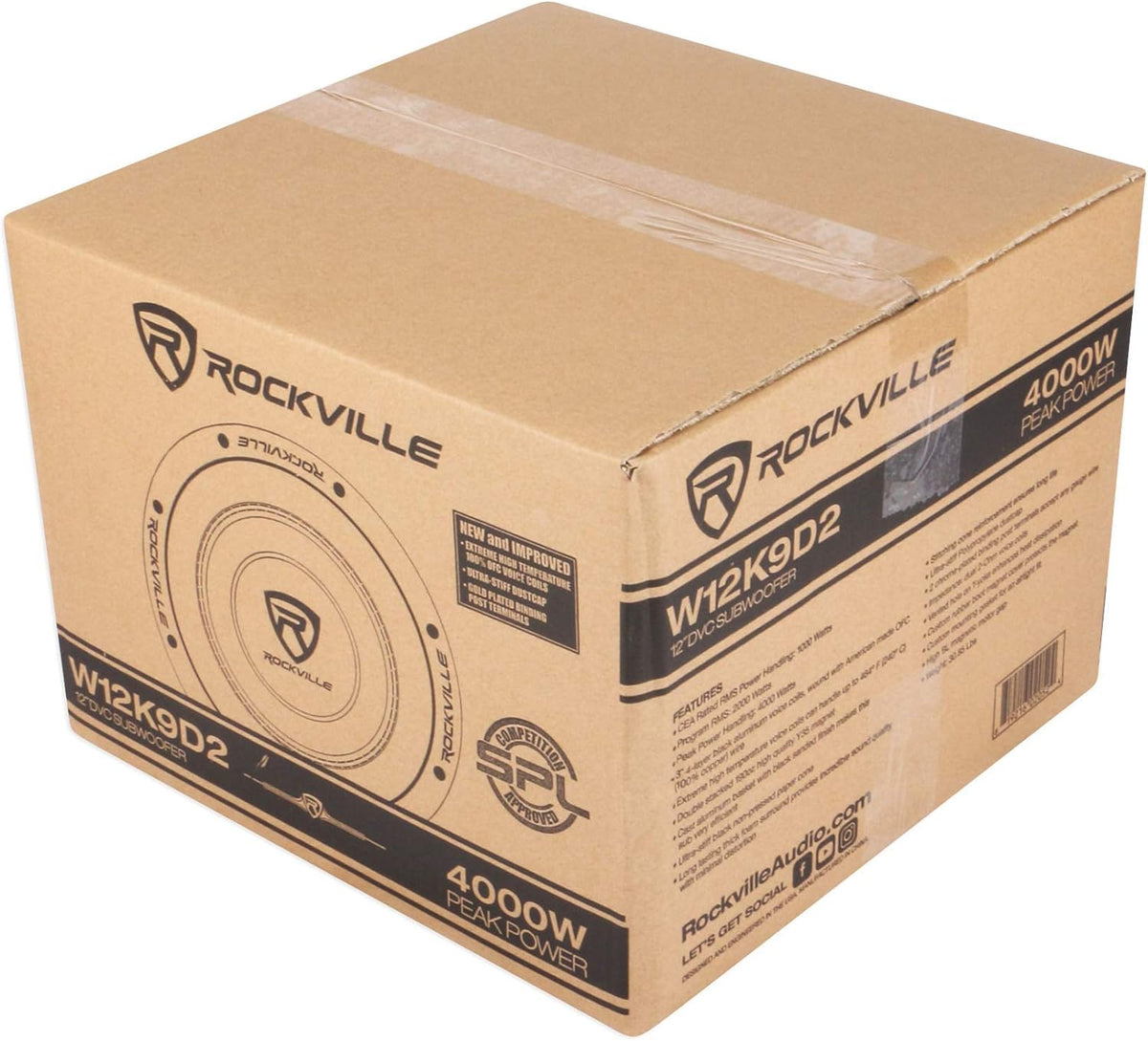 12 4000 Watt Car Audio Subwoofer with Vented Sub Box Enclosure D708