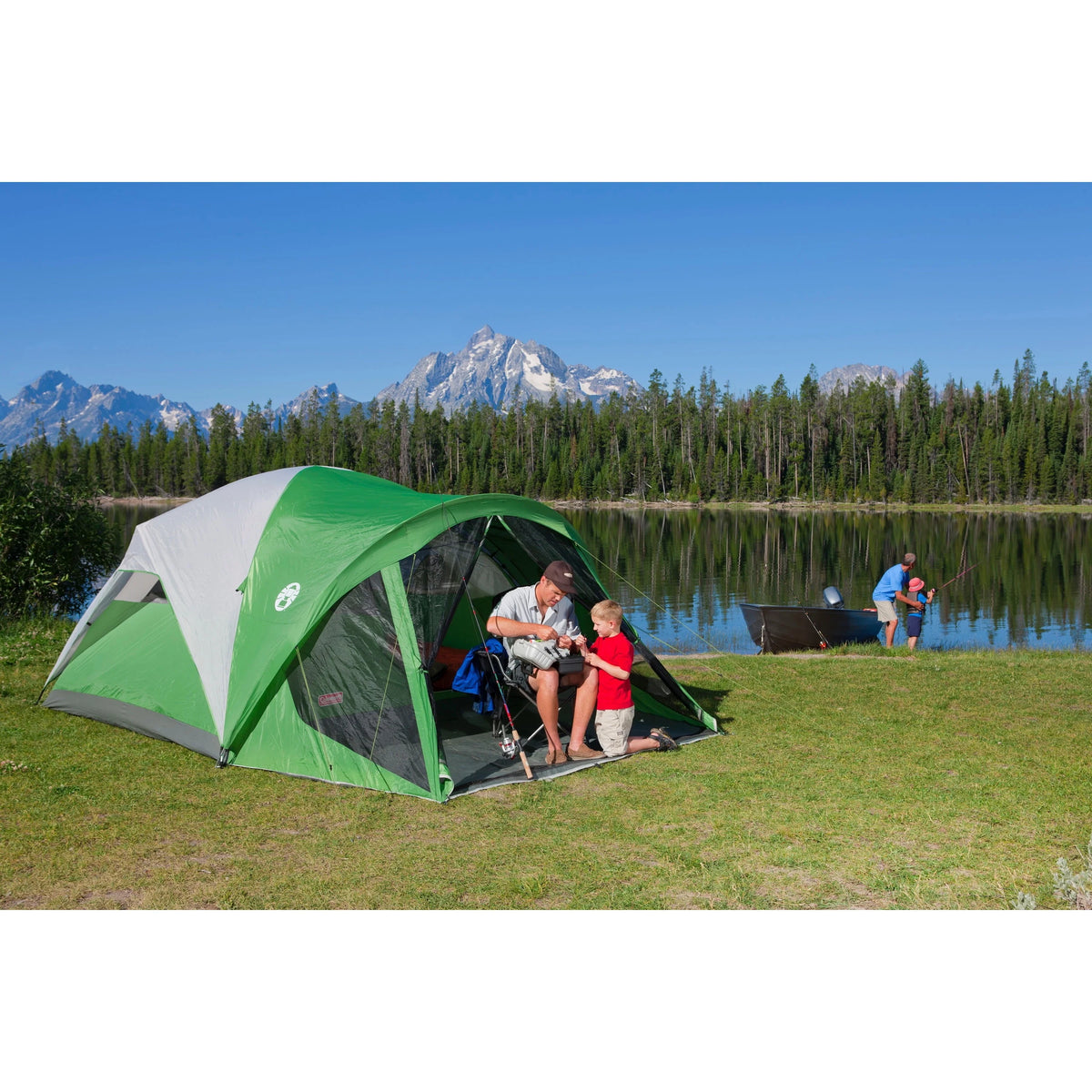 6-Person Dome Tent with Screen Room, Green L99997