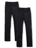 Boys' 2-Pack Flat Front School Uniform Pants F587