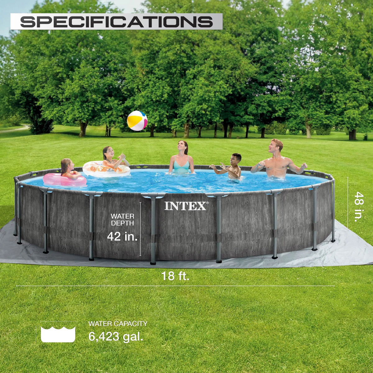 15'x48 Above Ground Swimming Pool and Filter Pump I95742