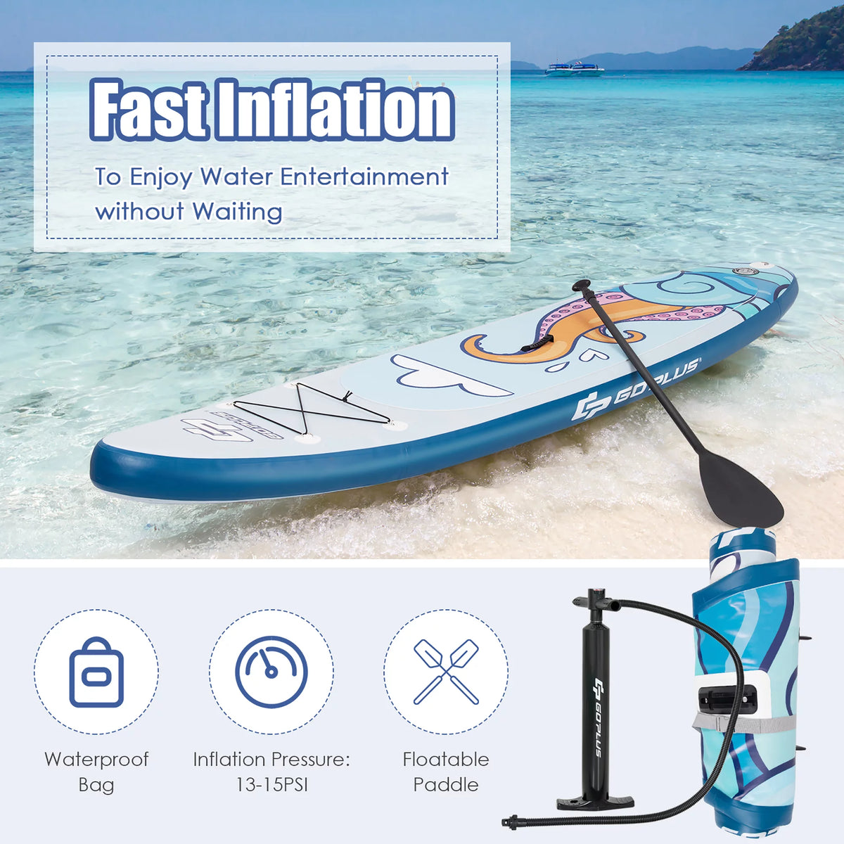 10.5' Inflatable Stand Up Paddle Board L324095