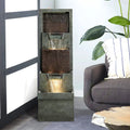 Indoor Outdoor Waterfall Fountain with Lights & Pump Q24823