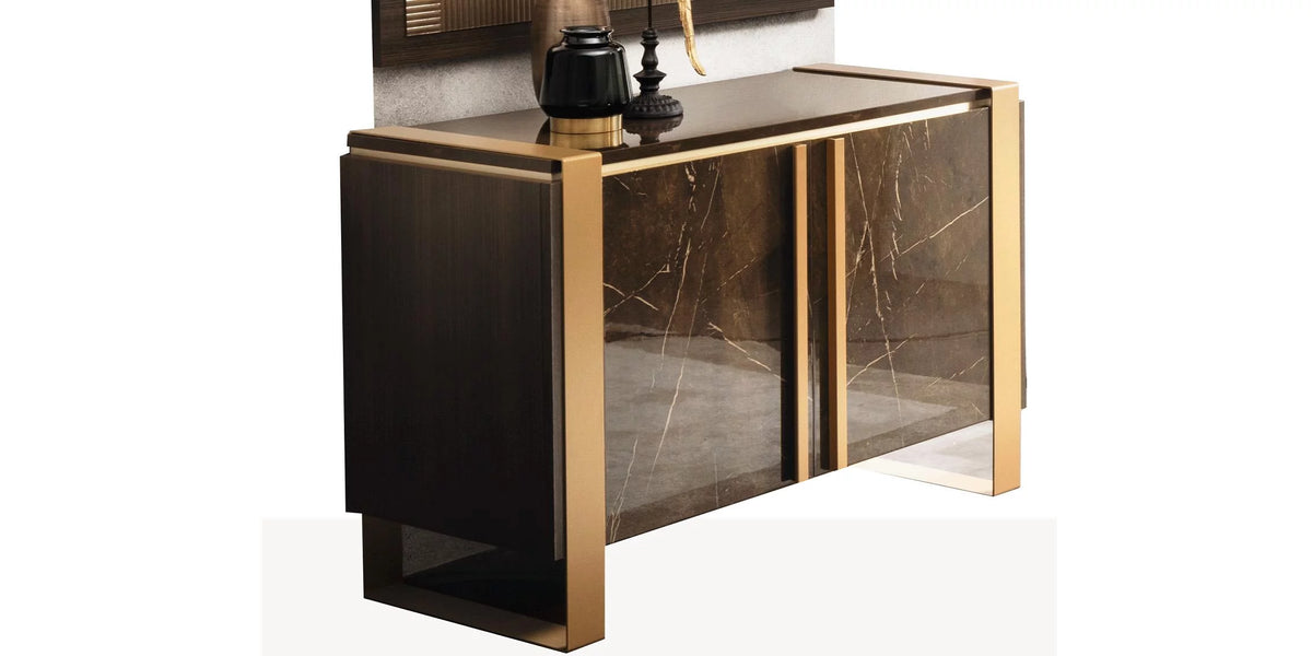 Brown Marble-finish 2 Doors Buffet L25750