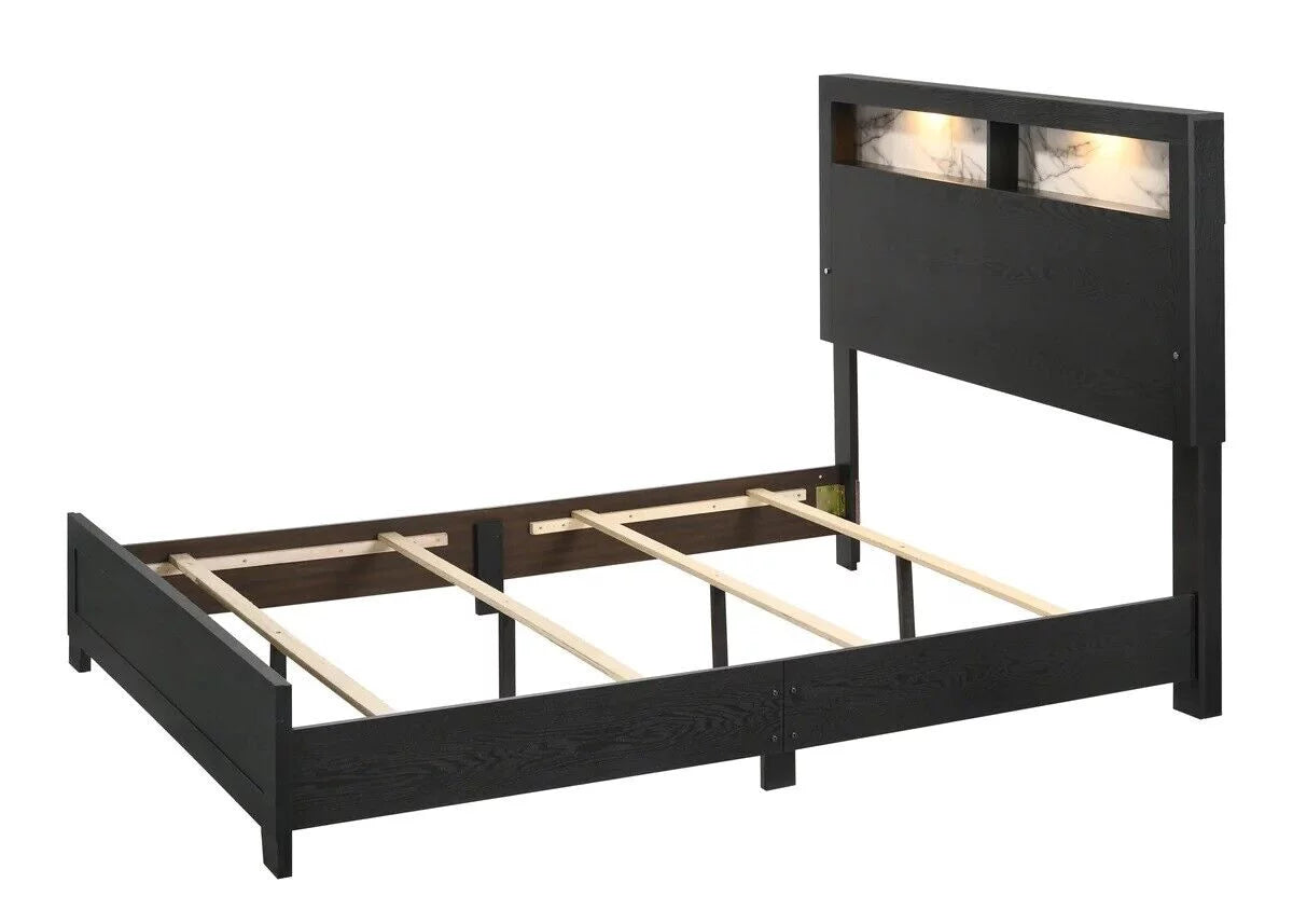 King Size LED Storage Wooden Bed T228