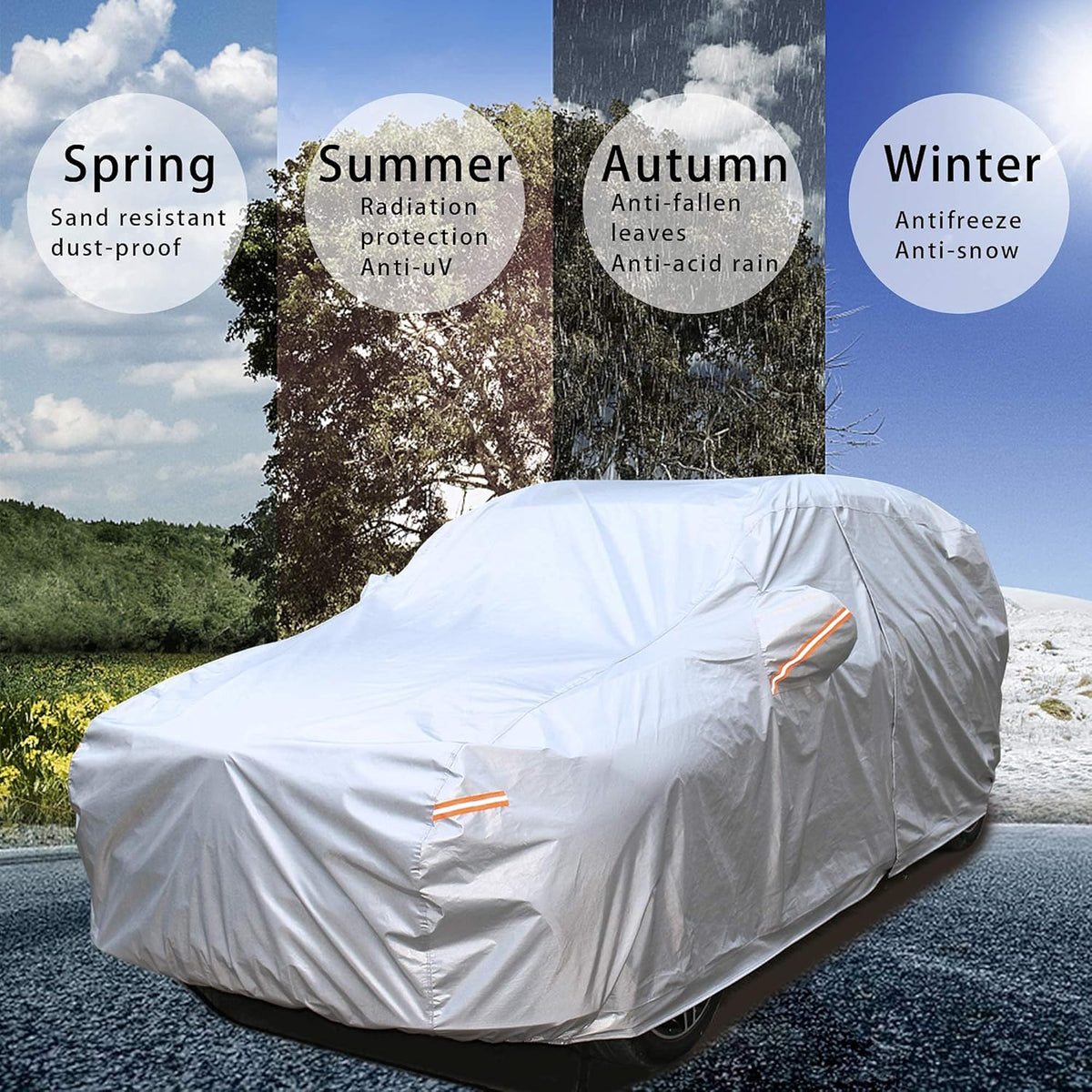 SUV Car Cover Waterproof All Weather with Zipper C861527