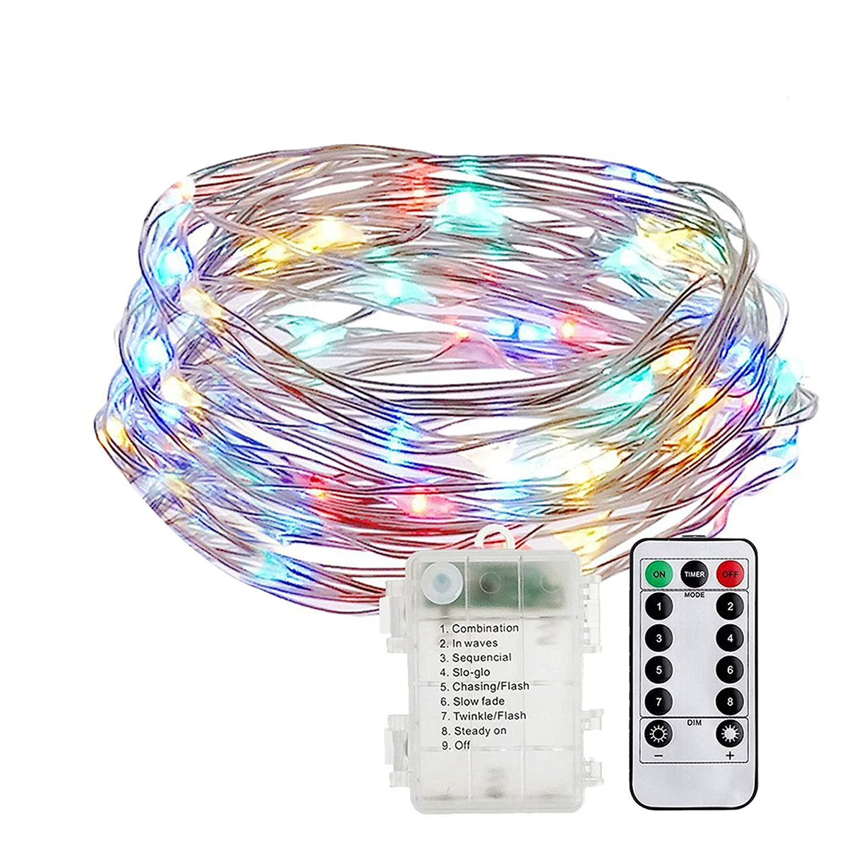 100 Led Multicolor Fairy String Lights with Remote Timer H62338