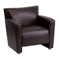 Brown LeatherSoft Chair with Extended Panel Arms A51097