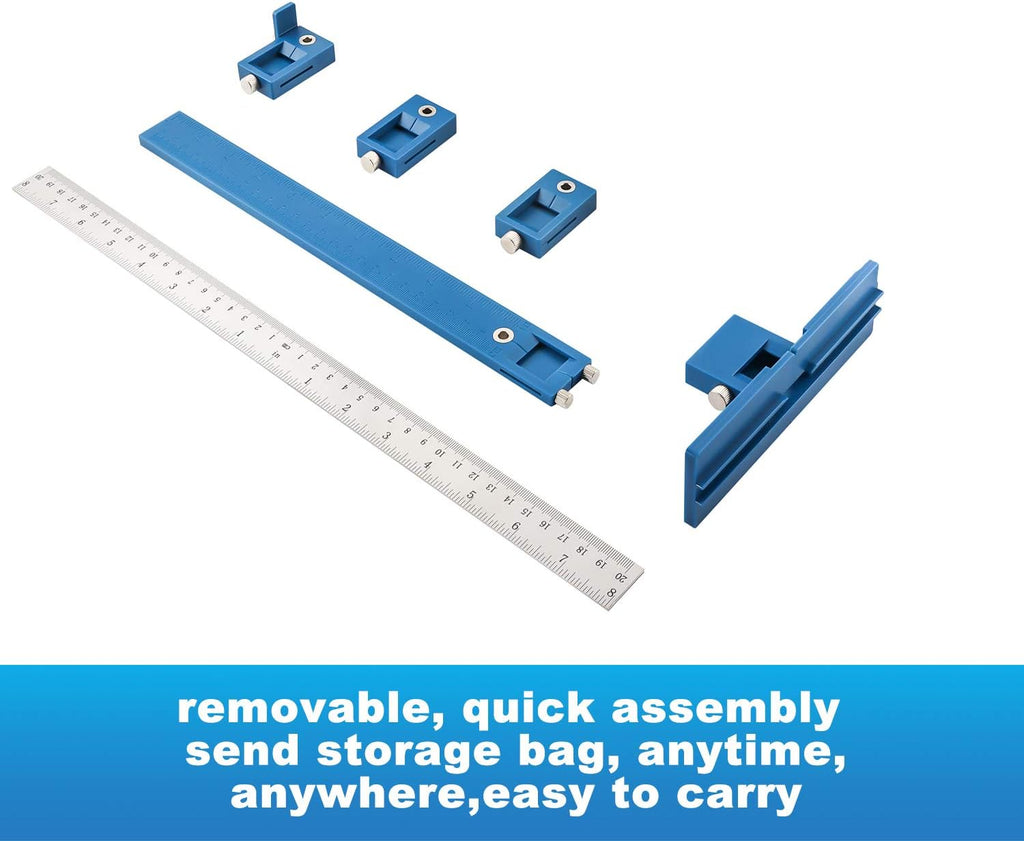 Cabinet Hardware Jig Tool Adjustable Drill Template Guide Pack of 2 E846