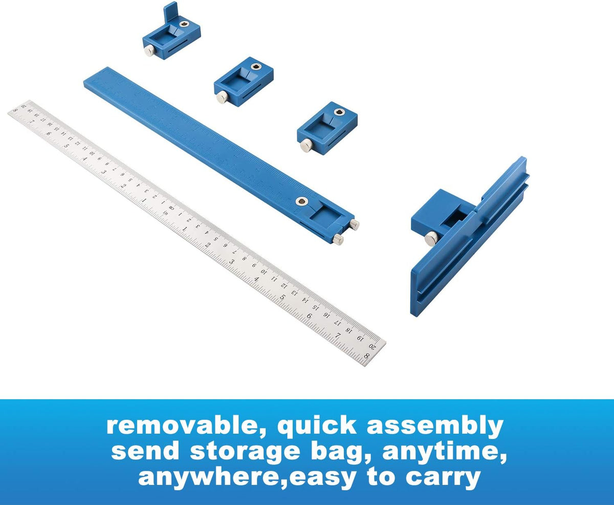 Cabinet Hardware Jig Tool Adjustable Drill Template Guide Pack of 2 E846