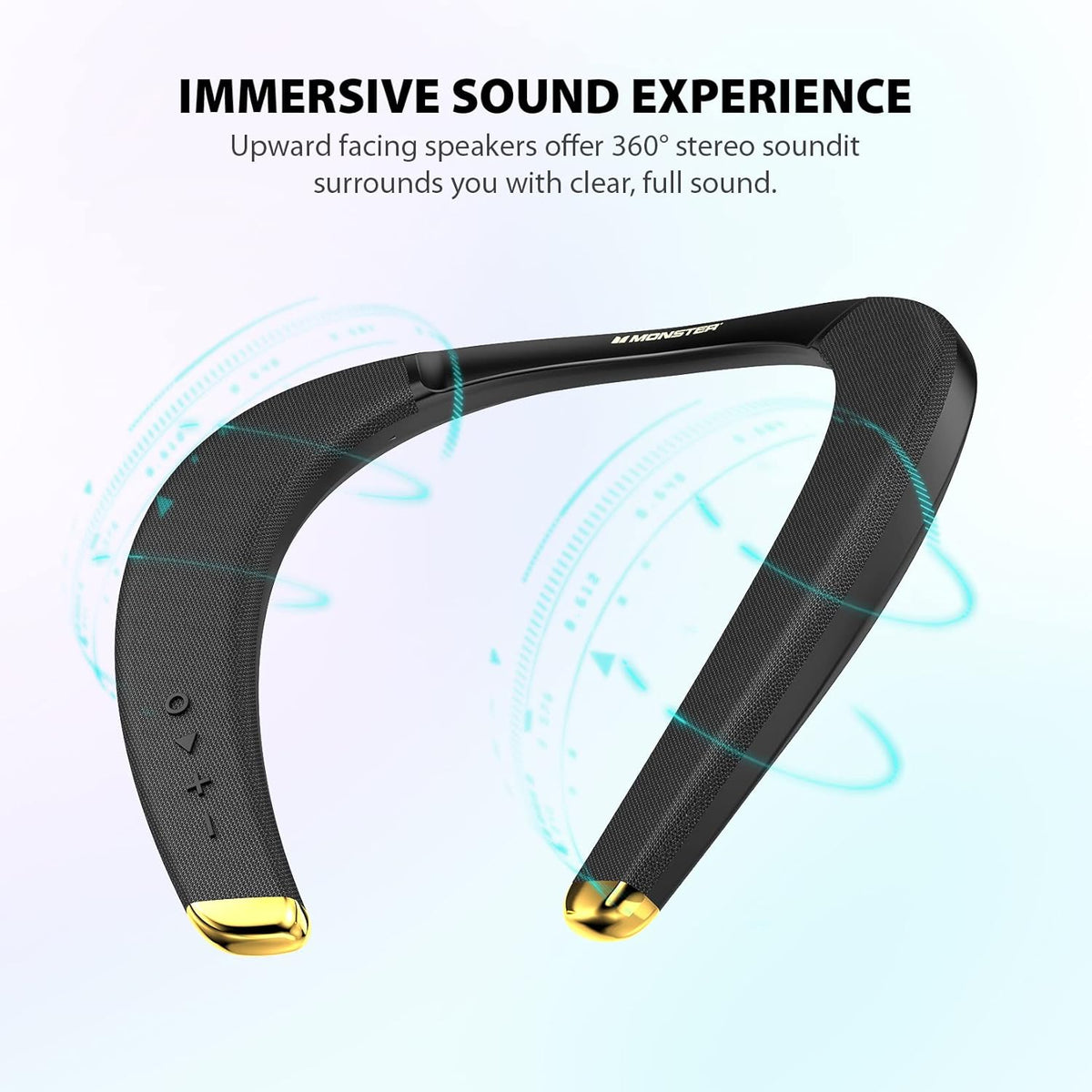 Black Wireless Wearable Bluetooth Speaker S6802
