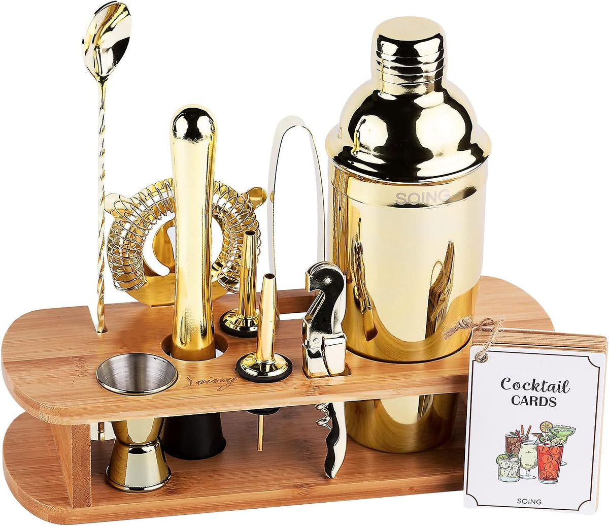 11-Piece Bartender Kit Bar Tools Set with Stand A246