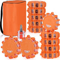 12 Pack LED Road Flare Emergency Safety Beacon Disc Warning Light Kit J54273