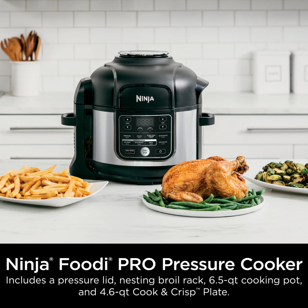 10-in-1 6.5-Quart Pro Pressure Cooker Air Fryer Multicooker, Stainless Z63534
