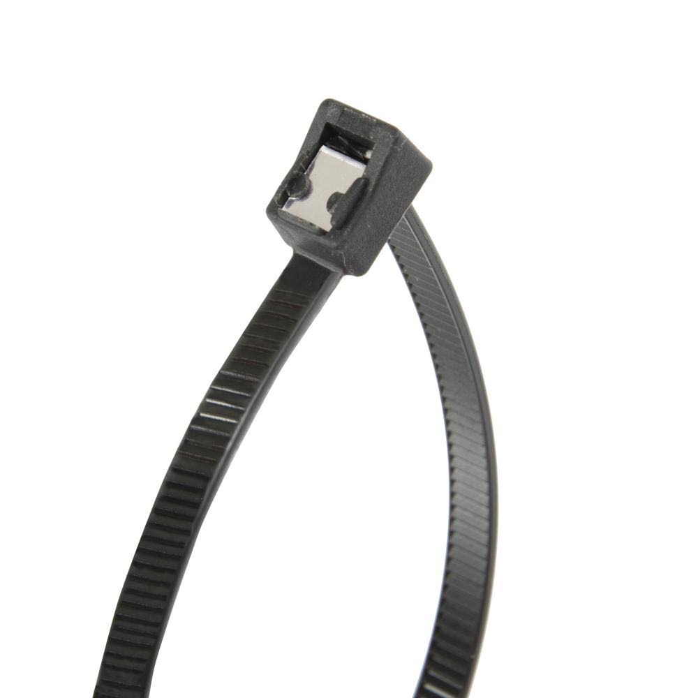 14 in. Self Cutting Cable Tie Black 20-Pack U5456