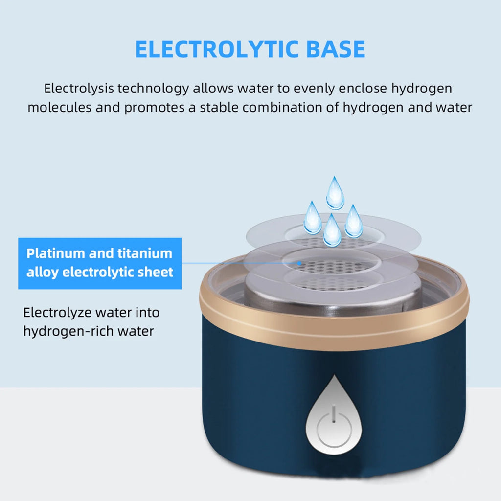 420ml Portable Hydrogen-Rich Generator Bottle Glass Cup A6865