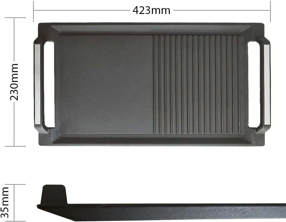 Cast Iron Griddle Pan with 2 Handles U40685