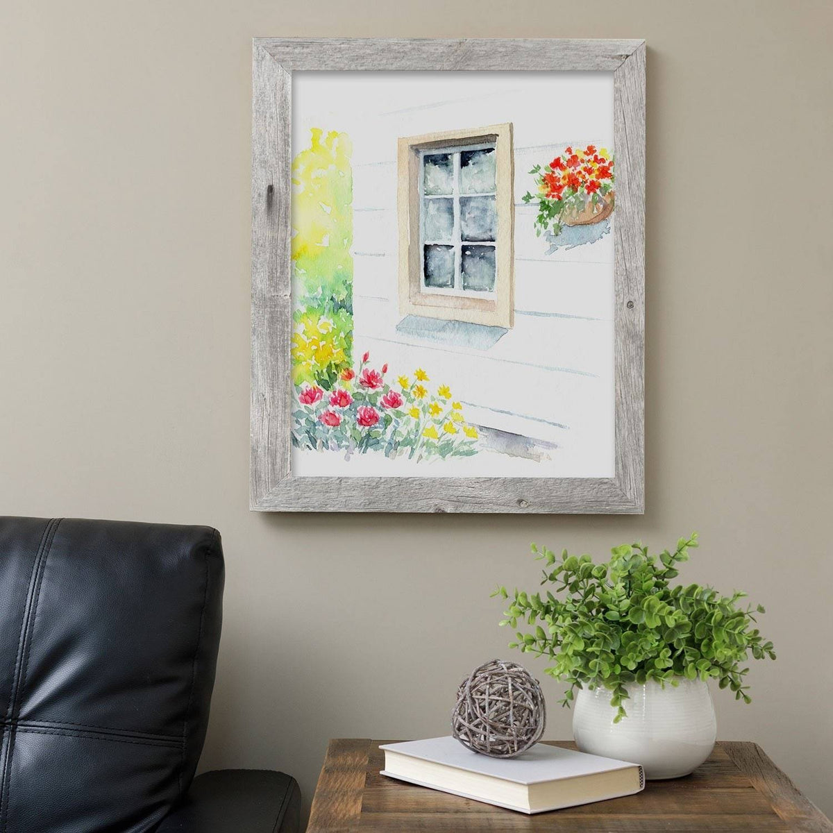 Faded White Reclaimed Wood Frame D7603