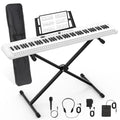 88 Key Semi Weighted Keys Digital Piano with Sustain Pedal, Power Supply, Stand, Carrying Case, Headphones G458762