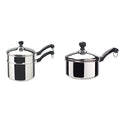 Stainless Steel Double Boiler & Sauce Pan with Lids (2 Quart, 1 Quart) B2777