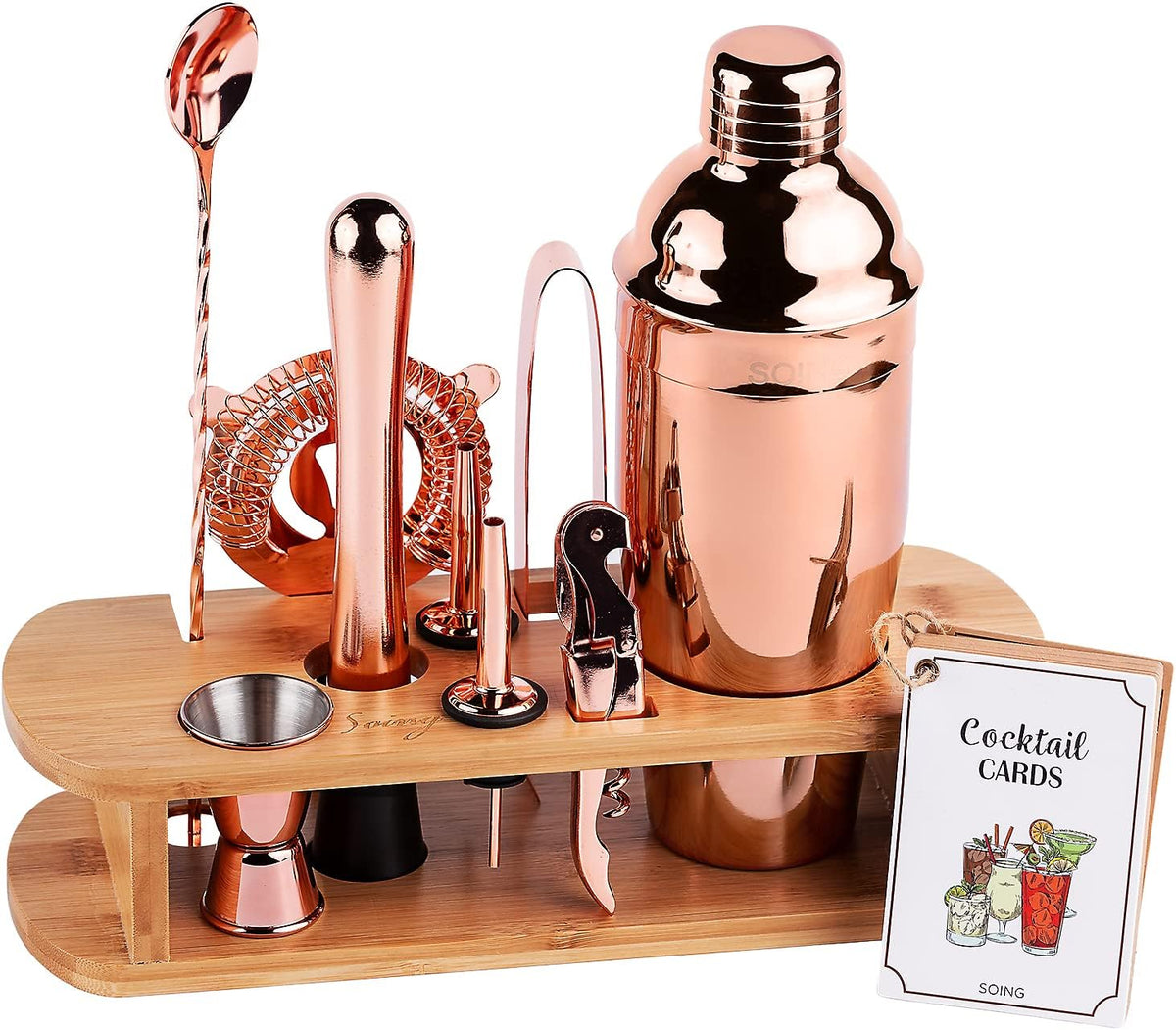 11-Piece Bartender Kit Bar Tools Set with Stand A246