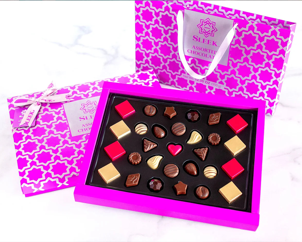 Assorted Chocolate Purple Velvet Gift Box 350g I959