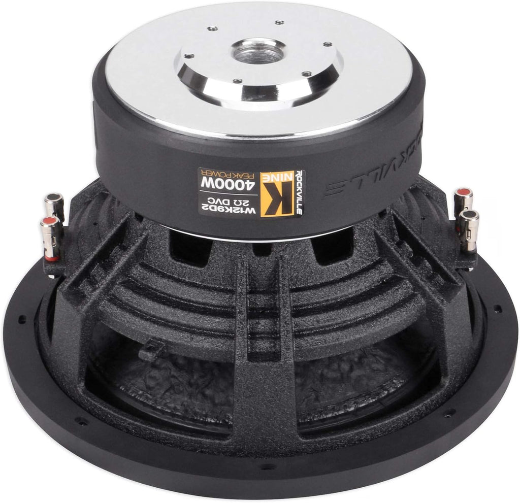12 4000 Watt Car Audio Subwoofer with Vented Sub Box Enclosure D708