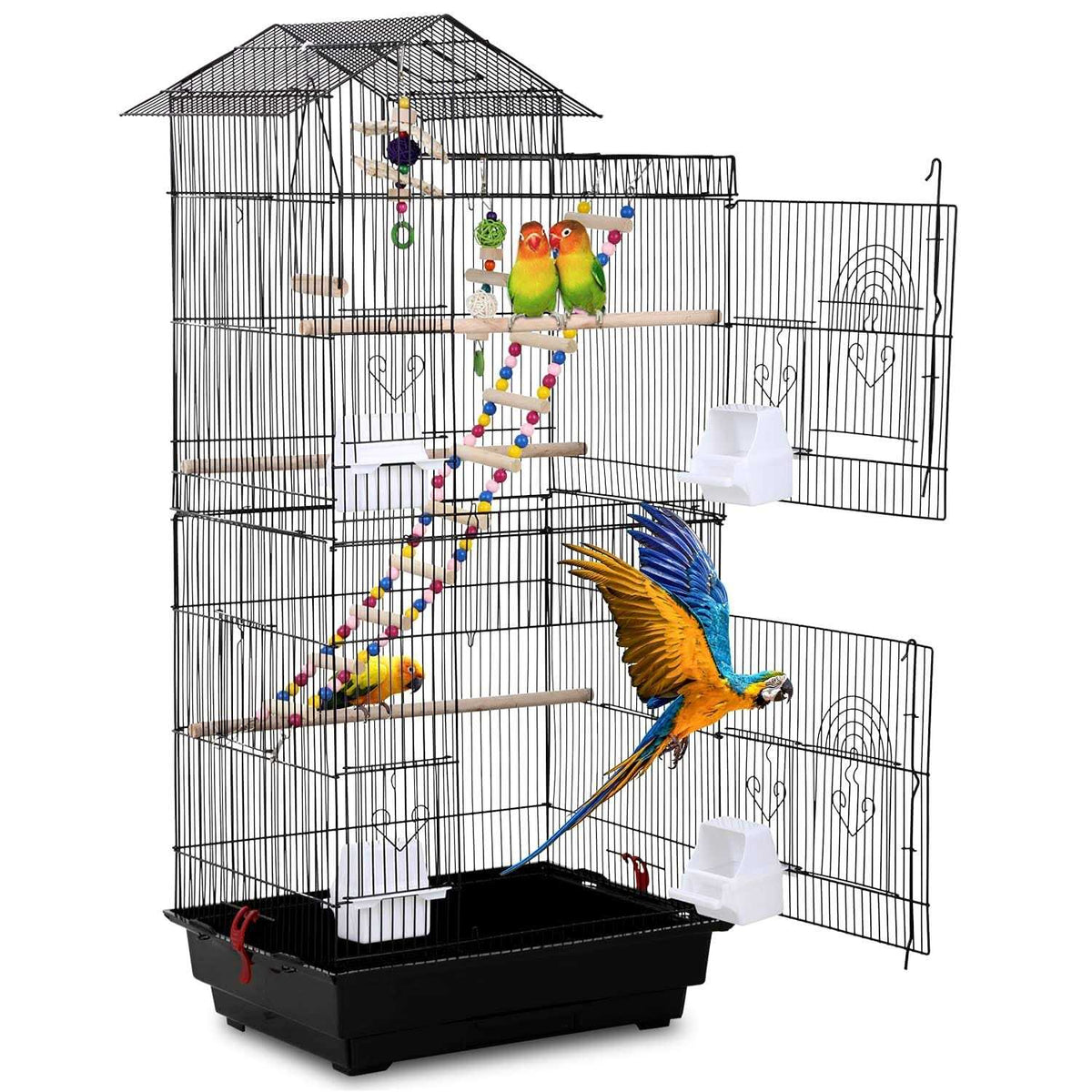 Bird cage 39 inch with Bird Stand Medium Roof Top Large Flight cage G599292