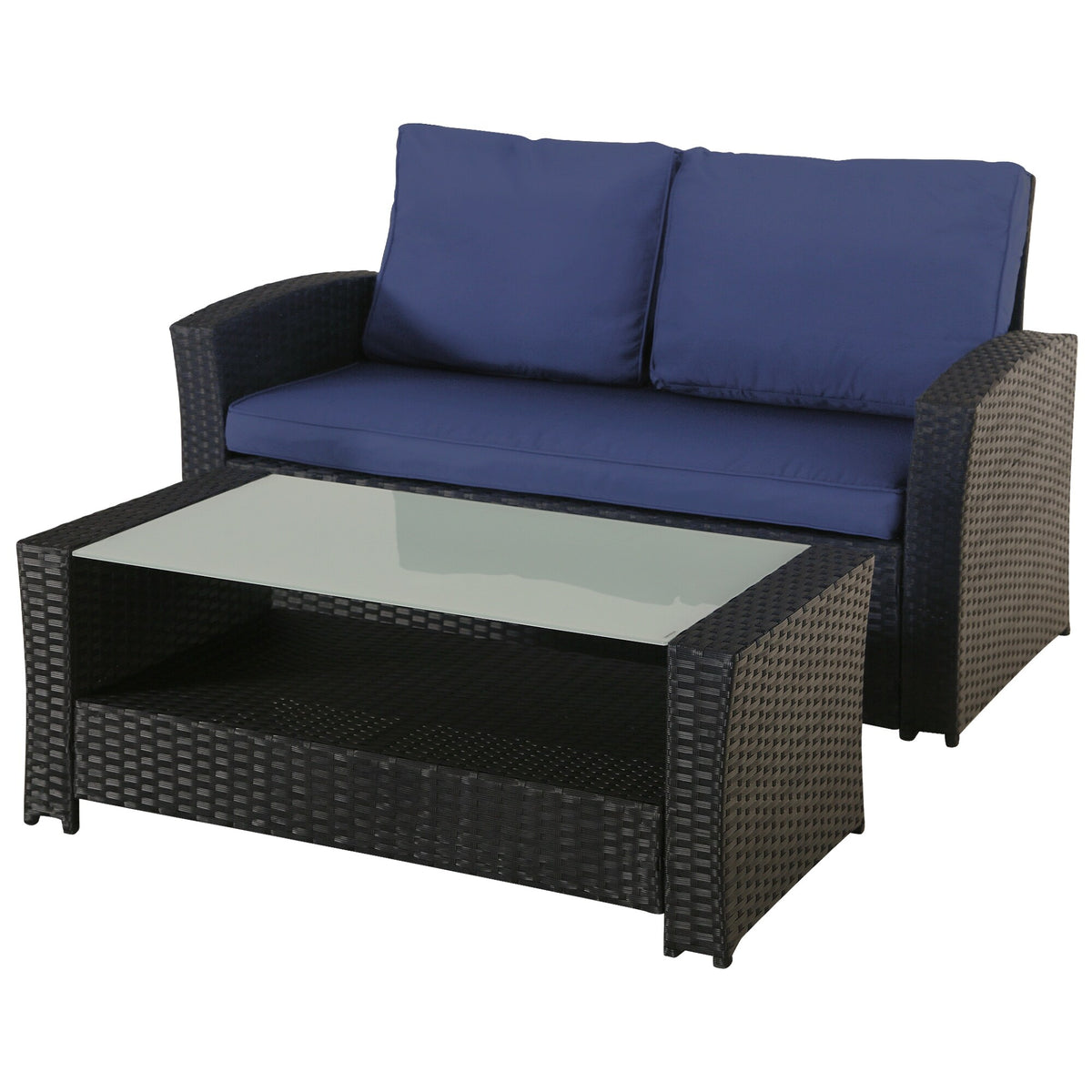 6-piece Rattan Wicker Outdoor Sectional Sofa K22242
