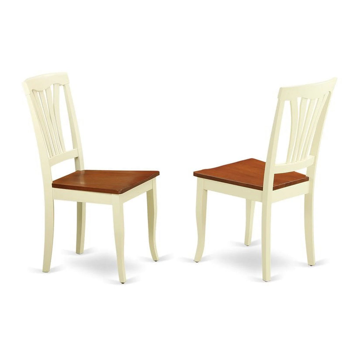5-piece Dining Set with Wood Seat in Cherry T2355