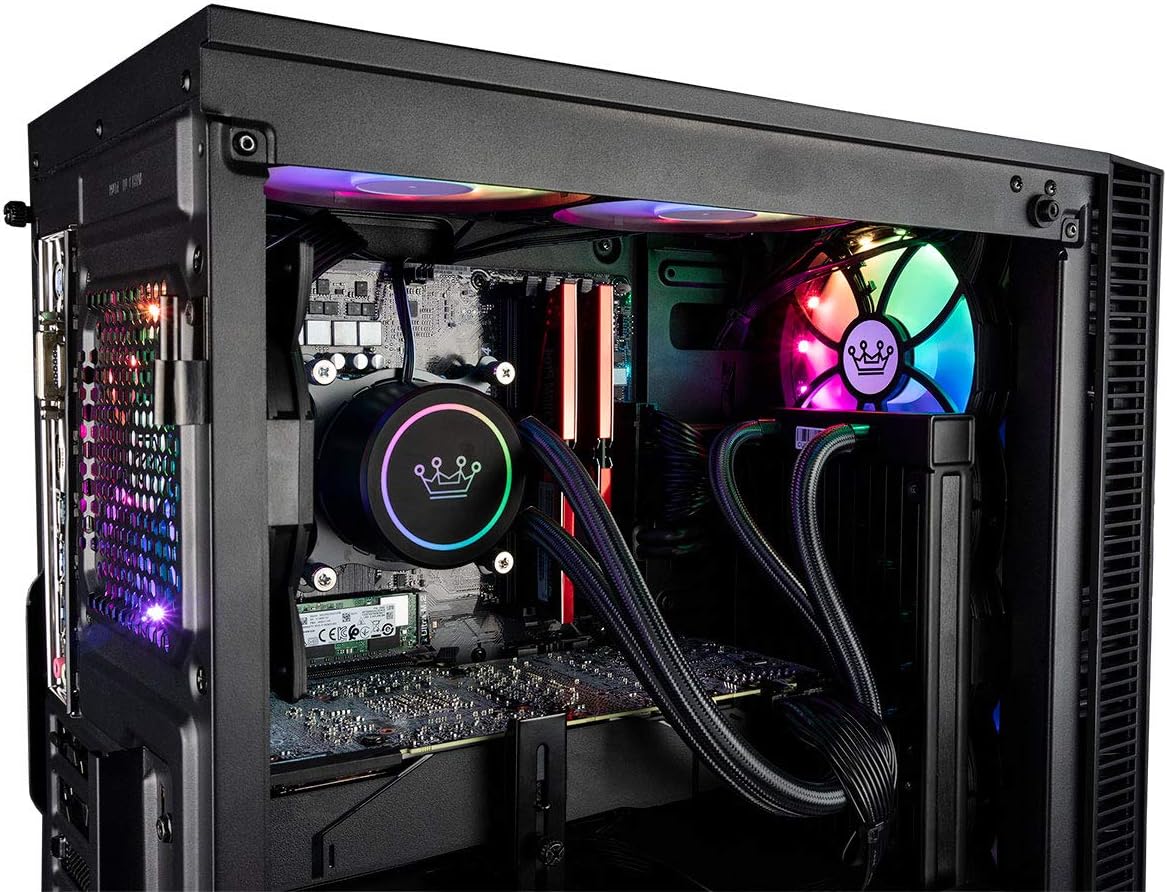 Micro ATX Gaming Desktop Case with Tempered Glass Door K692446