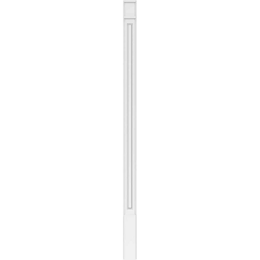 Raised Panel PVC Pilaster with Capital and Base (Pair) V3194