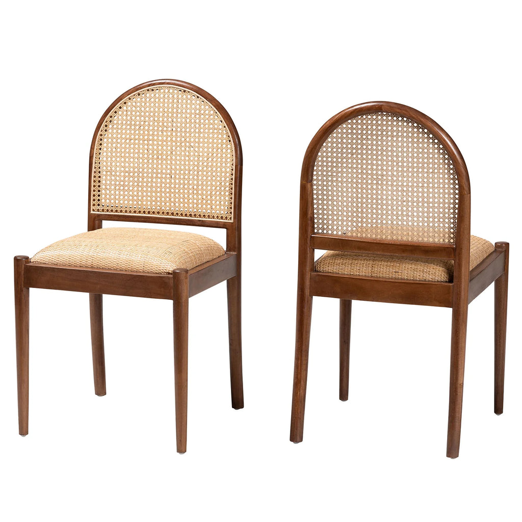Walnut Brown Dining Chair 2-Piece D786356