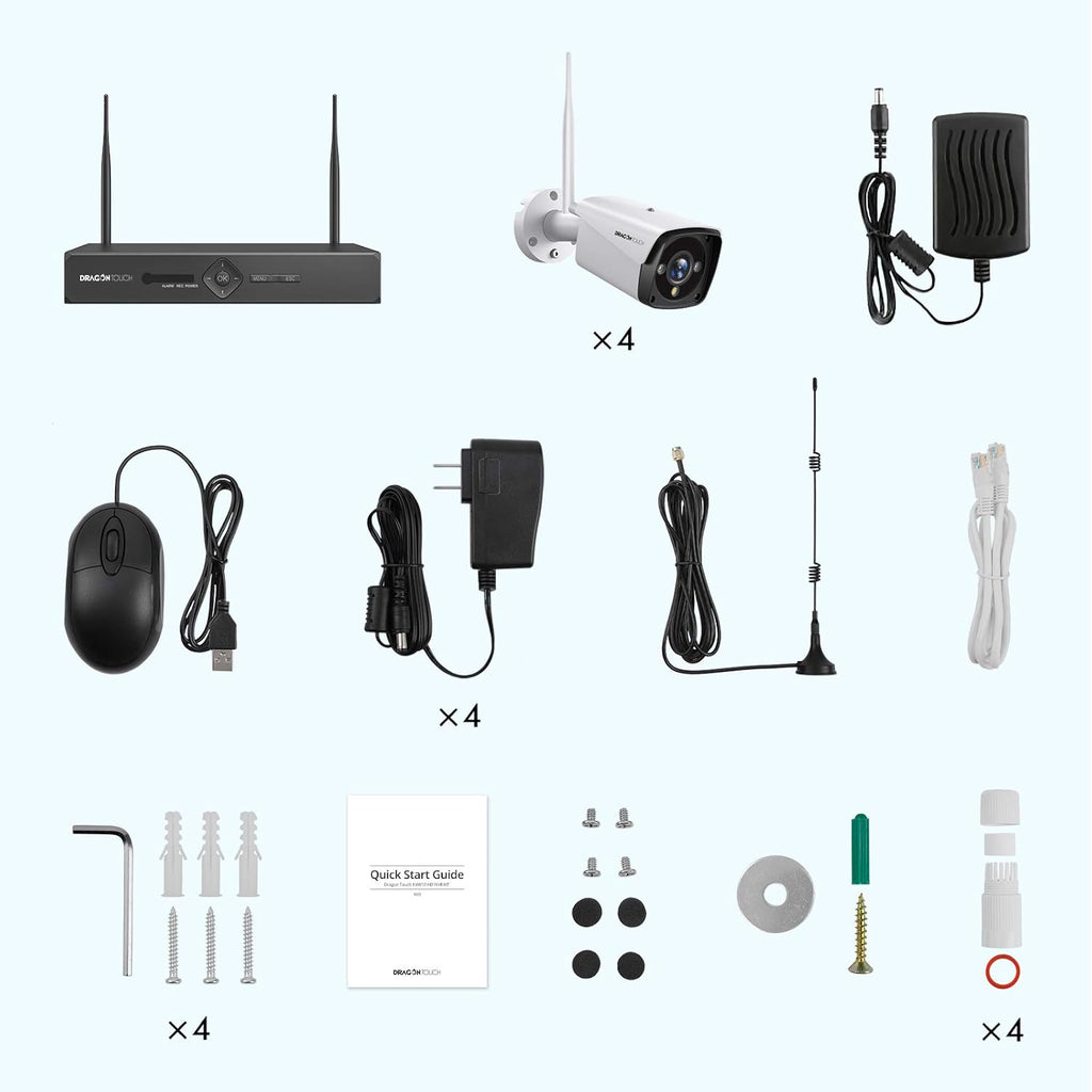 3MP WiFi Security Camera System with Color Night Vision L99706