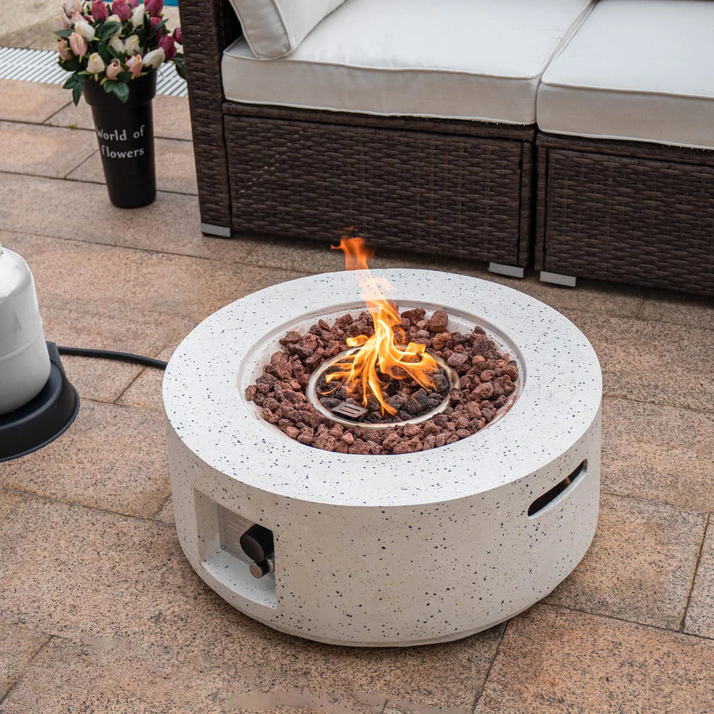 28-inch Round Propane Fire Pit Table W795248
