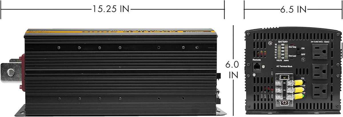 12V 5000 Watt Power Inverter with Remote Control, 10000 Watt Surge Peak H191
