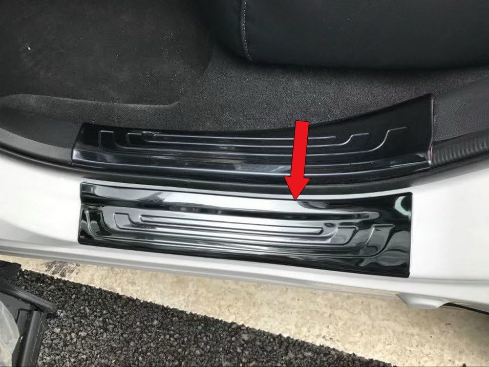 Black Stainless Door Sill Scuff Plate Trim Pack of 2 S630387
