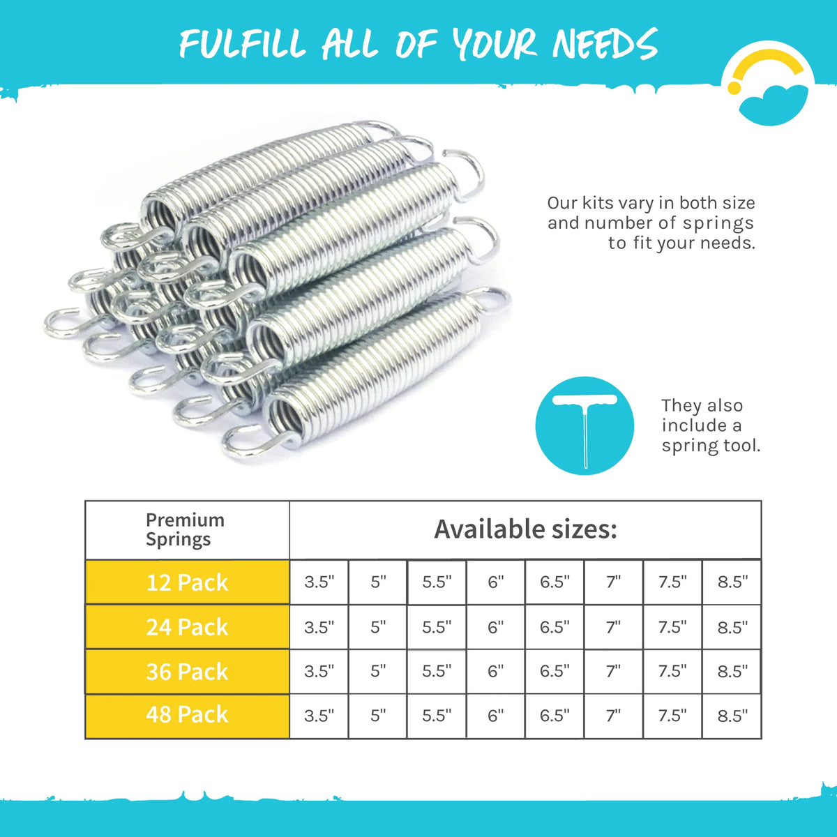 24 Pack 6.0 Inch Trampoline Springs P965