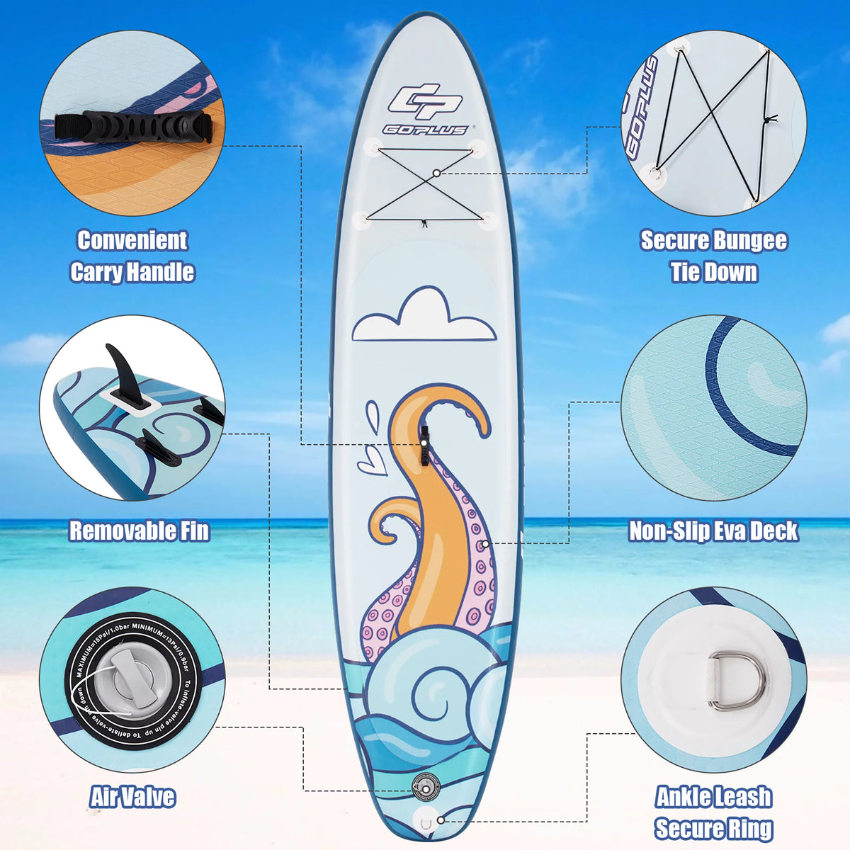 10.5' Inflatable Stand Up Paddle Board L324095