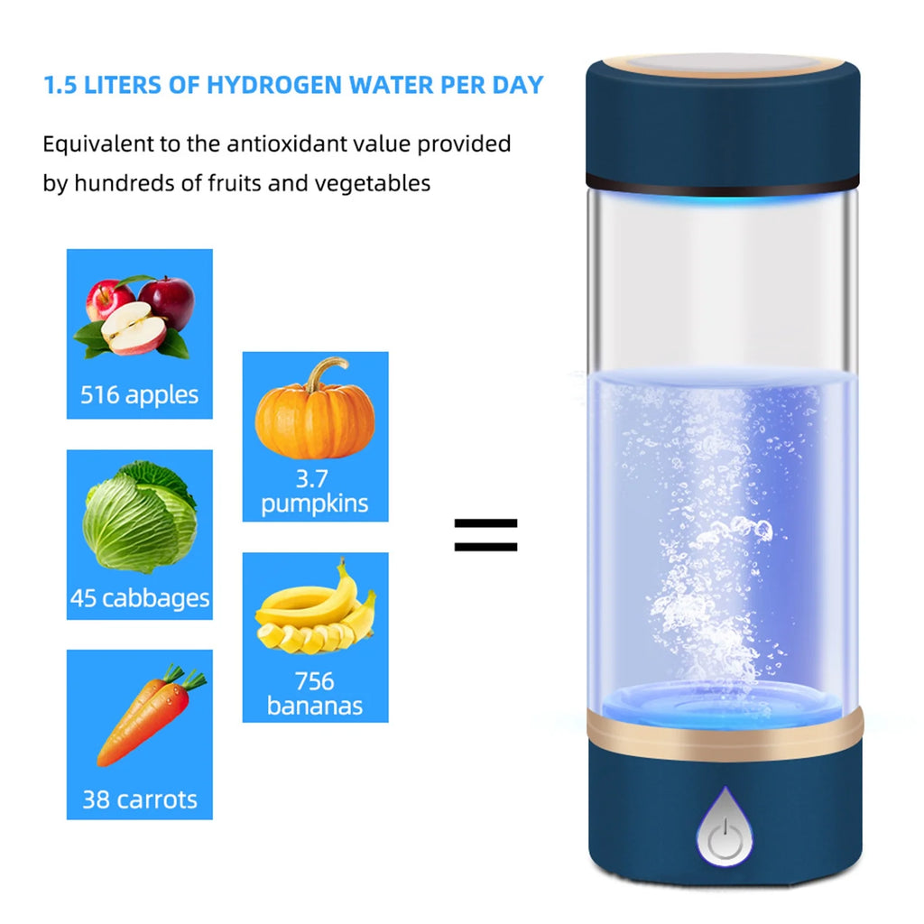 420ml Portable Hydrogen-Rich Generator Bottle Glass Cup A6865