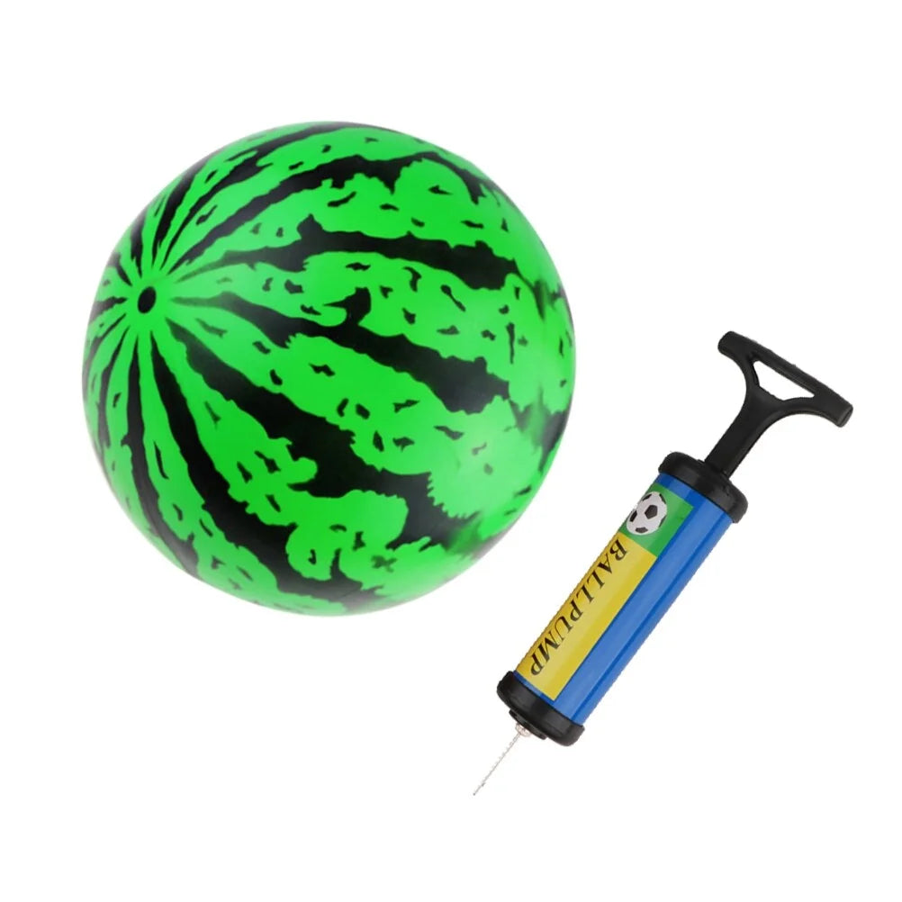 2Pcs 9 Inch Inflatable Bouncy Ball with Pump Kids Education Toys I810