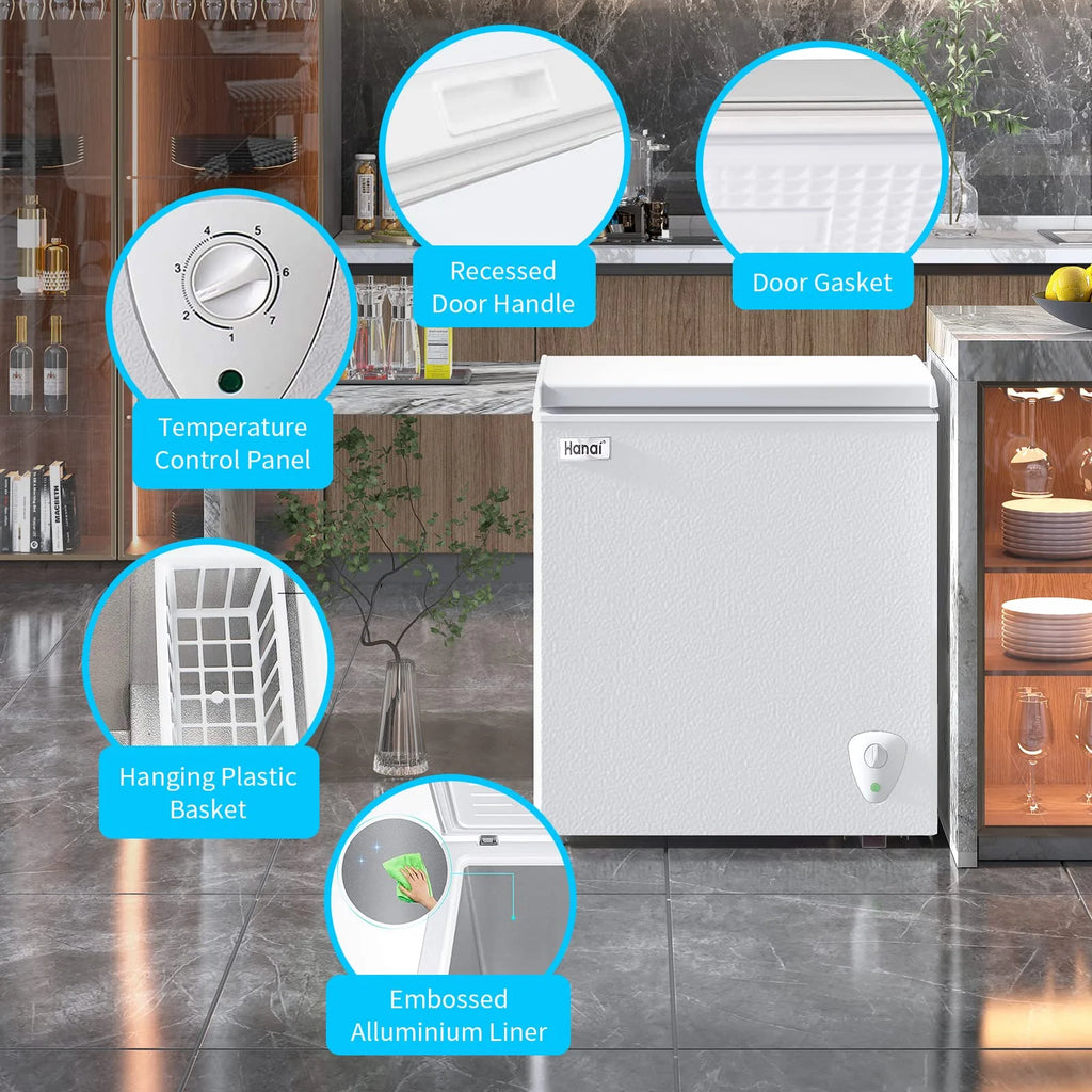 3.5 Cu.ft White Chest Freezer N28381