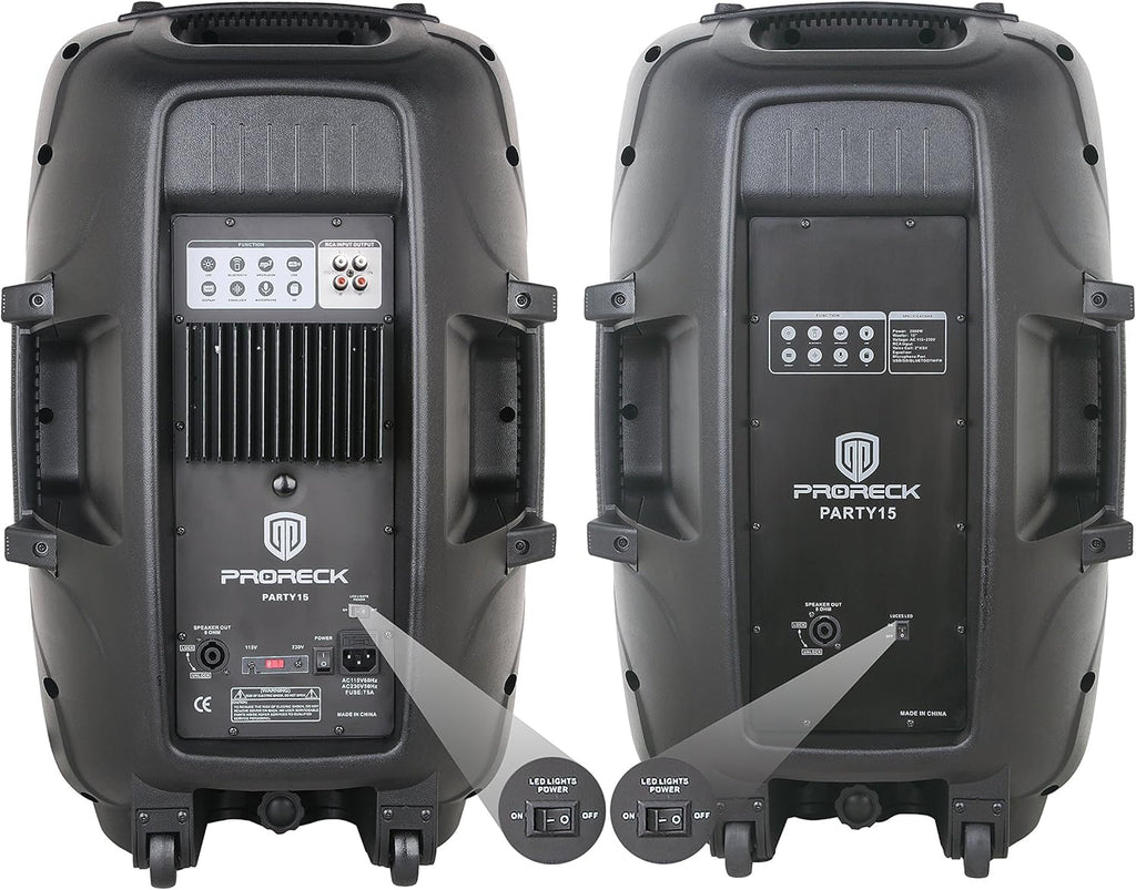 Portable 15-Inch 2000 Watt 2-Way Powered PA Speaker System C287118