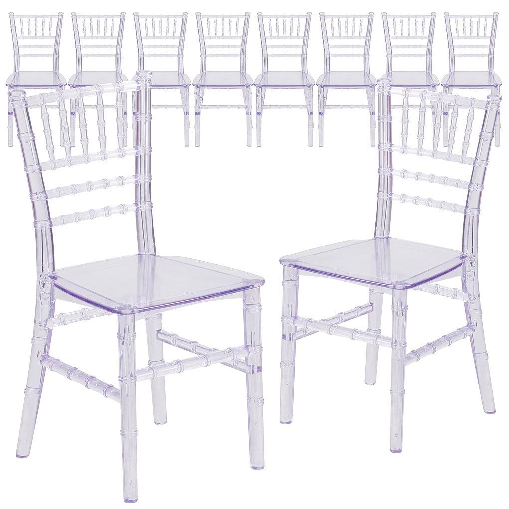 10 Pack Transparent Chiavari Chair B66826
