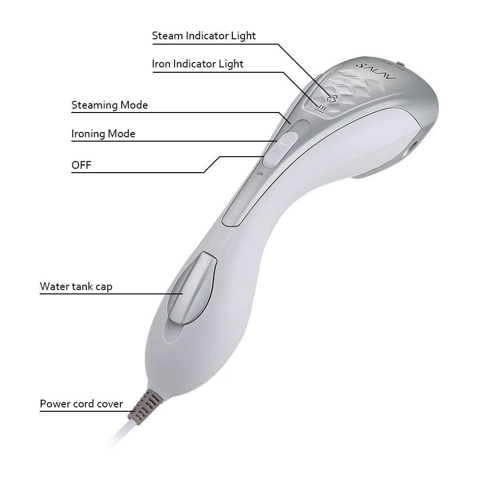 Hand Held Garment Steamer and Iron with Ceramic-Coated Steam Plate S11354
