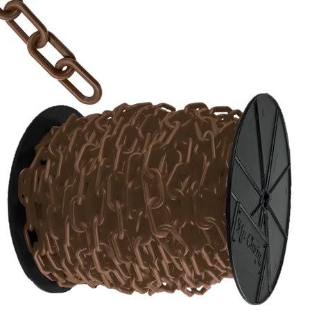 Plastic Chain on A Reel, 250&L, HDPE, Brown Z350