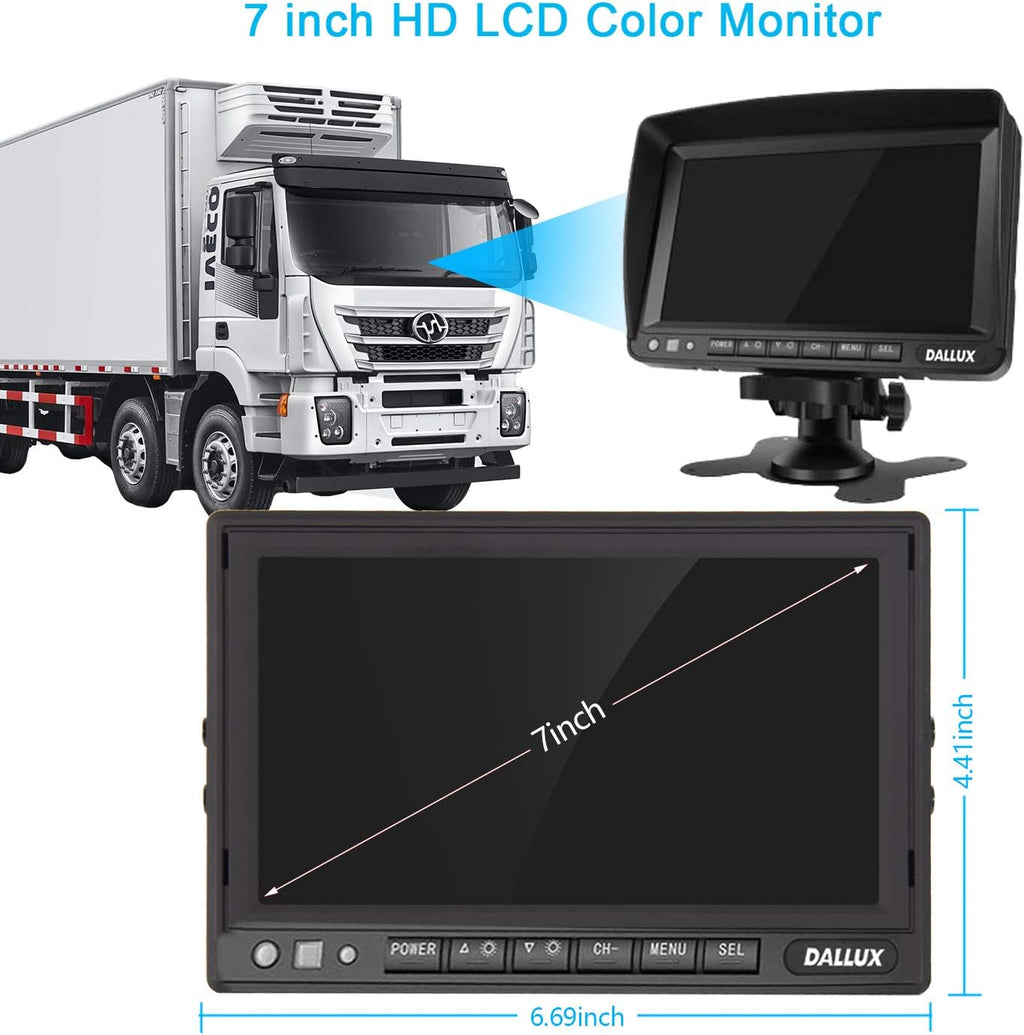 HD 1080P 7 inch Monitor Truck Backup Camera Kit J411