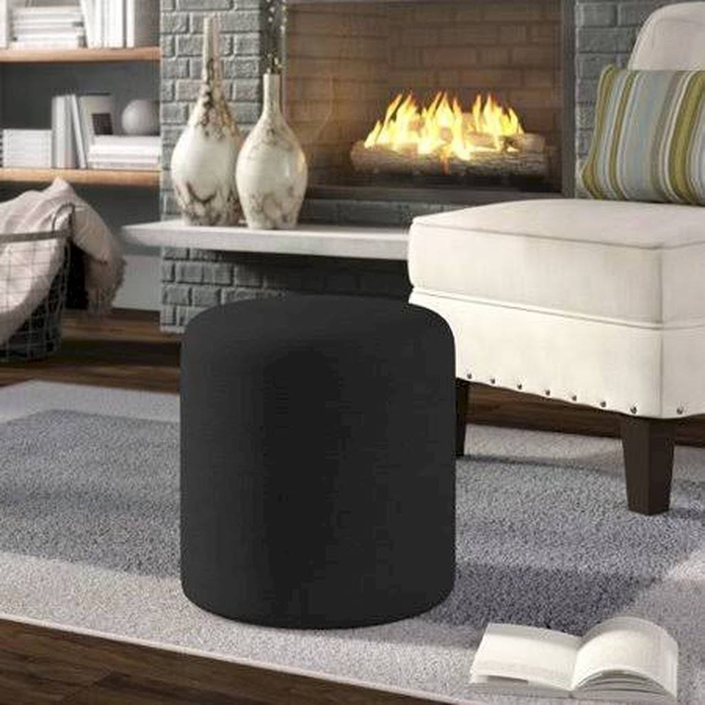 Black Pouf D36154