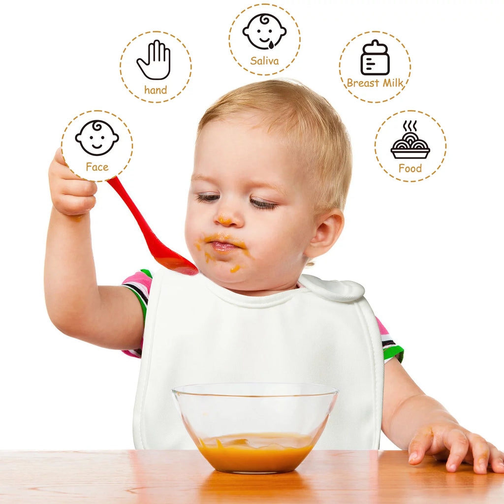 10 Pcs White Cotton Waterproof Baby Bibs U45394