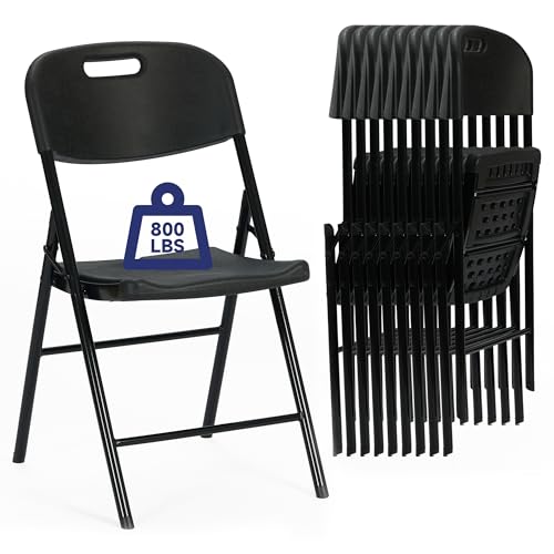 10 Pack 800 LBS White Folding Chairs M771878