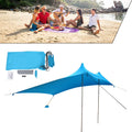 10x10ft Portable Beach Tent Sun Shelter Canopy with Sandbag R7093
